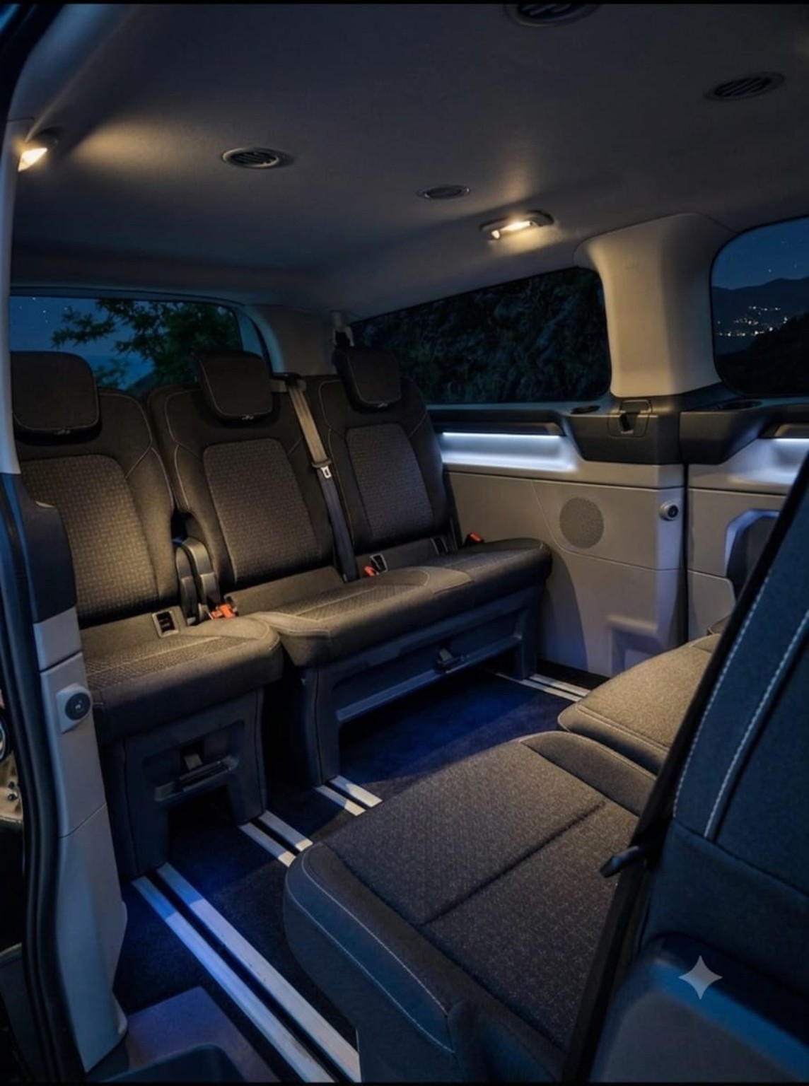 Spacious and quiet Limo4me vehicle interior with comfortable rear seating